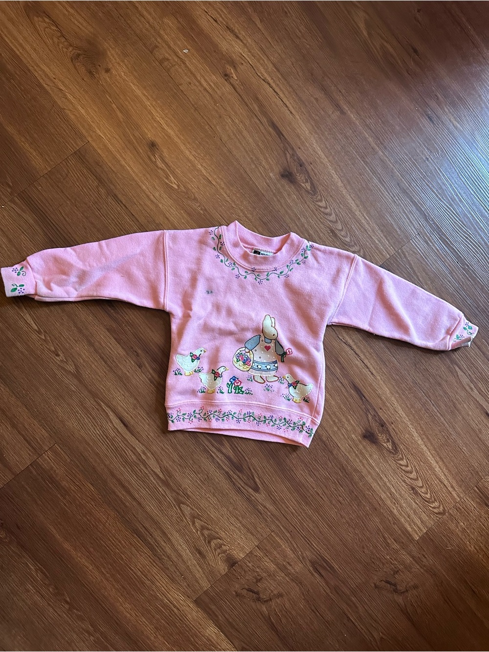 Vintage Pink Kids Sweatshirt with Animals